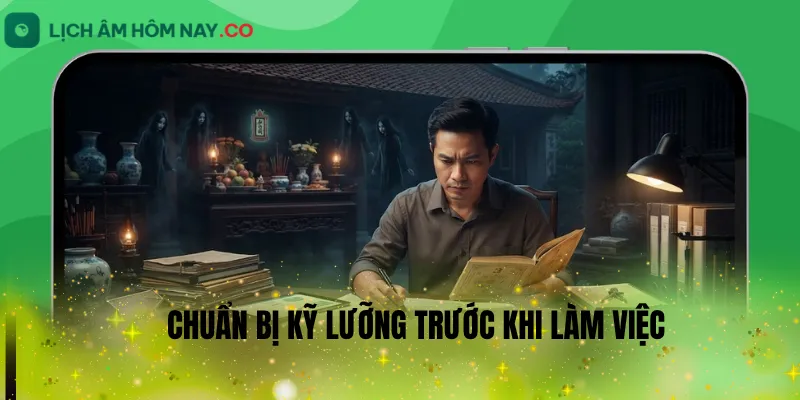 Chuẩn bị kỹ lưỡng trước khi làm việc
