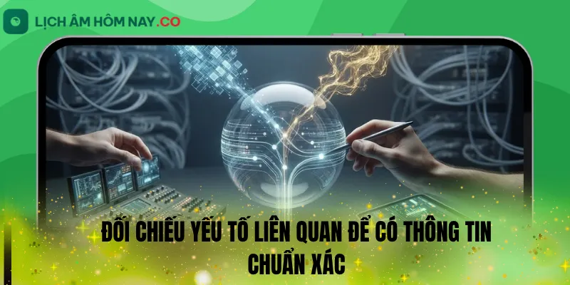Đối chiếu yếu tố liên quan để có thông tin chuẩn xác