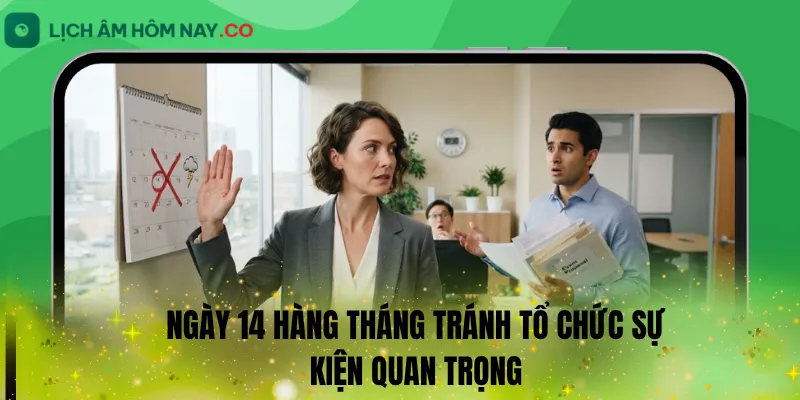 Ngày 14 hàng tháng tránh tổ chức sự kiện quan trọng