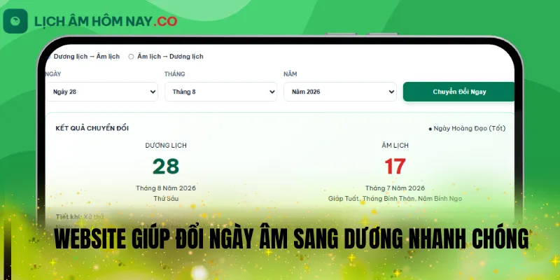 Website giúp đổi ngày âm sang dương nhanh chóng